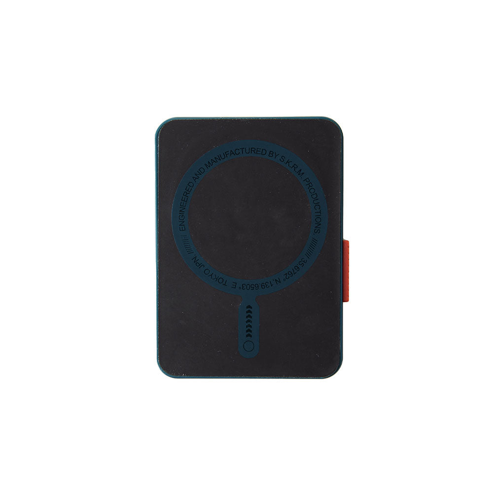 SkinArma Spunk Series PU Leather Card Holder with Stand Dark Green