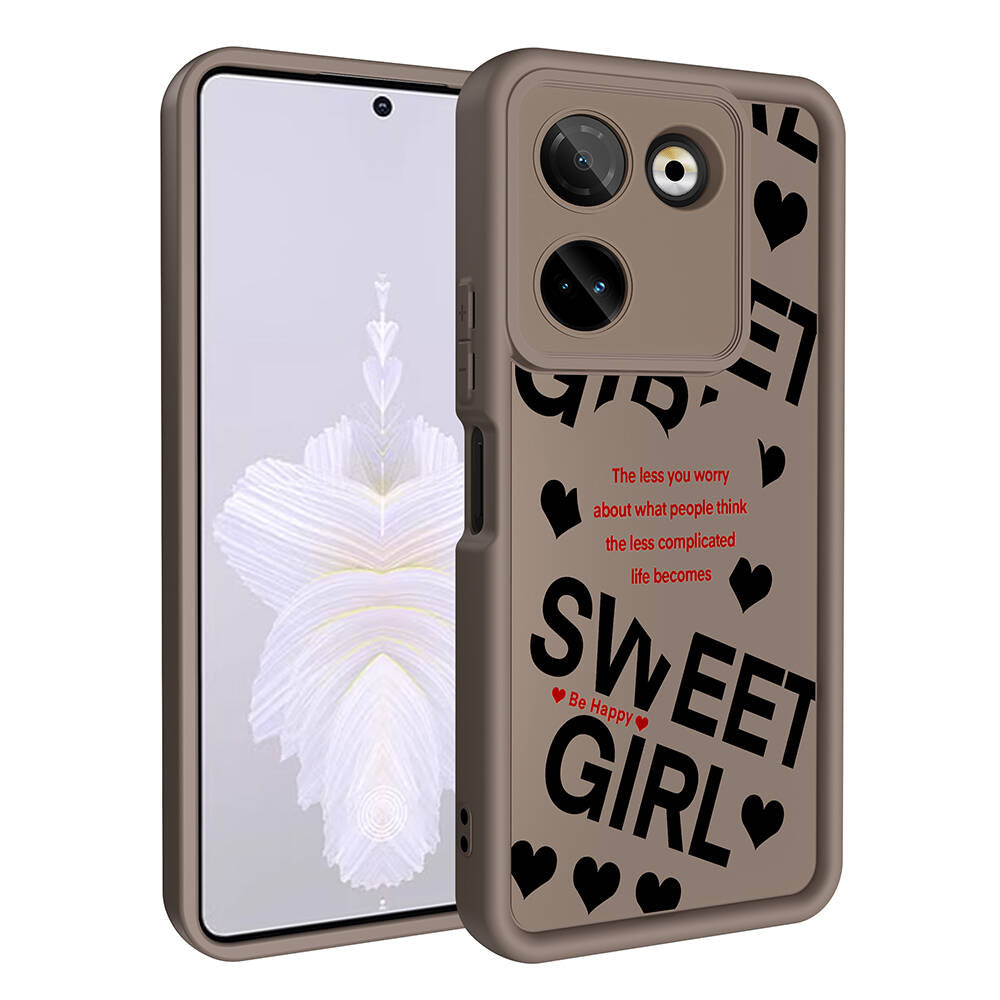 Tecno Camon 20 Pro 4G Case Camera Protection Printed Back Surface Zore Classy Cover Black