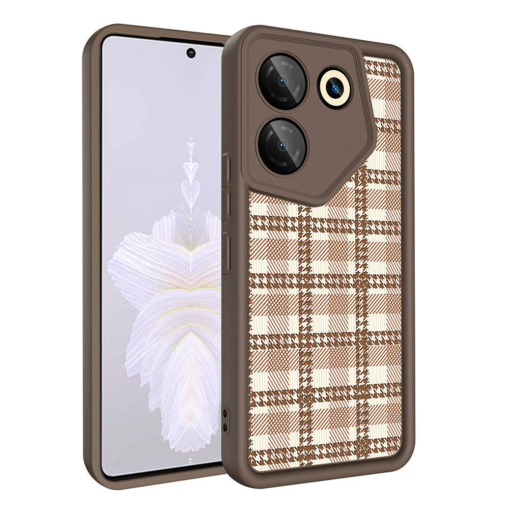 Tecno Camon 20 Pro 5G Case Camera Protection Printed Back Surface Zore Classy Cover White