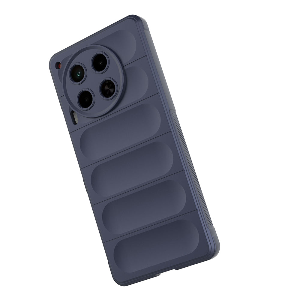 Tecno Camon 30 4G Case Flexible TPU Hollow Back Surface Design Zore Ethnic Silicone Cover Dark Green