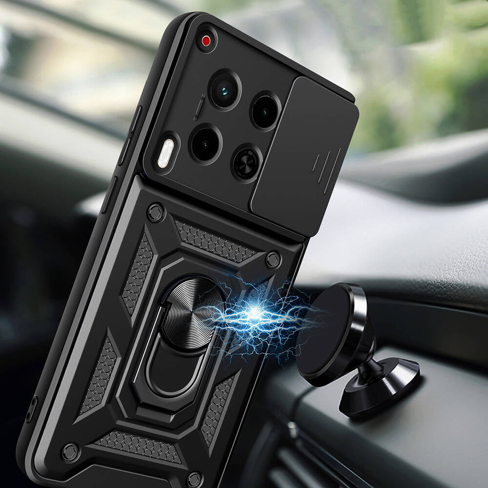 Tecno Camon 30 Case Magnetic Stand Camera Protection Zore Sliding Vega Cover Blue