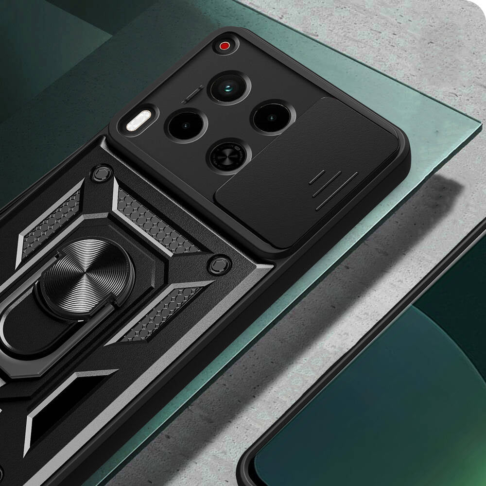 Tecno Camon 30 Case Magnetic Stand Camera Protection Zore Sliding Vega Cover Blue