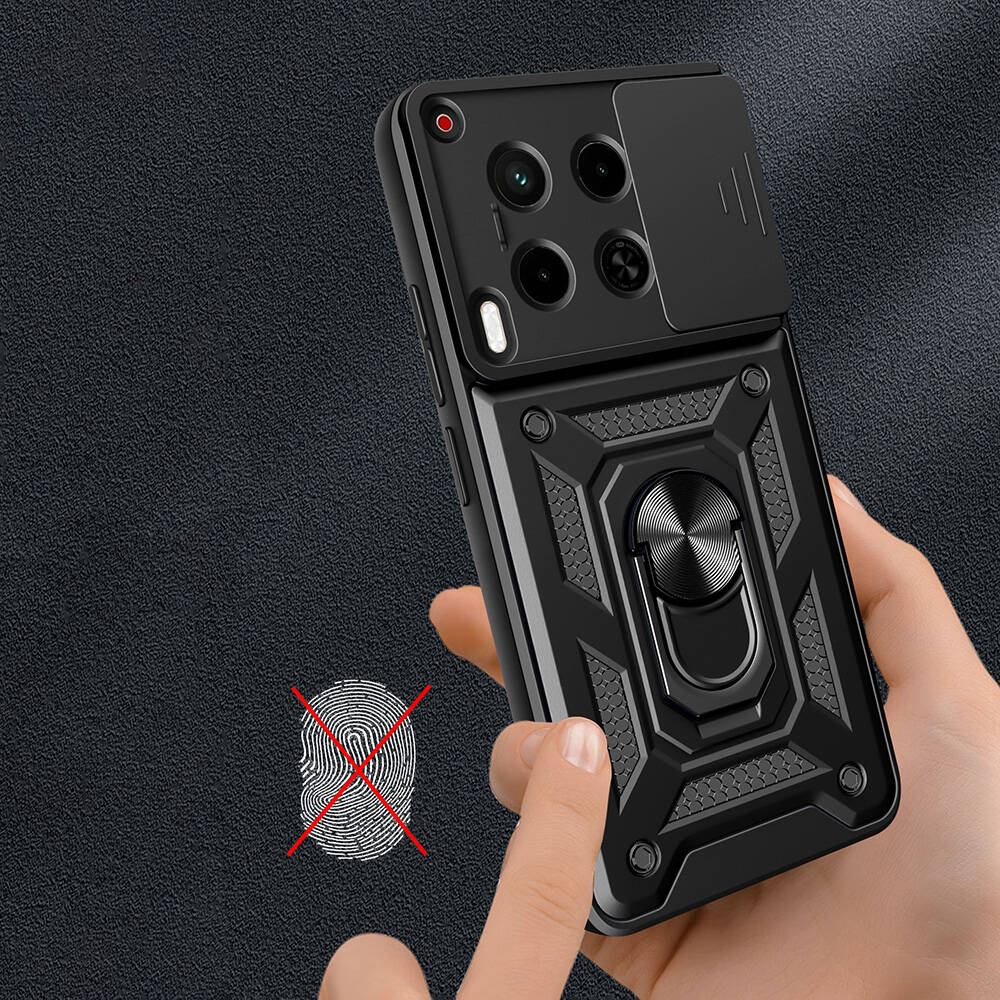 Tecno Camon 30 Case Magnetic Stand Camera Protection Zore Sliding Vega Cover Blue