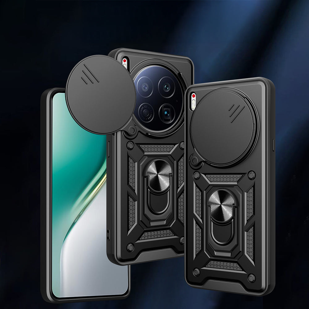 Tecno Camon 40 Premier 5G Case Magnetic Stand Camera Protection Zore Sliding Vega Cover Blue