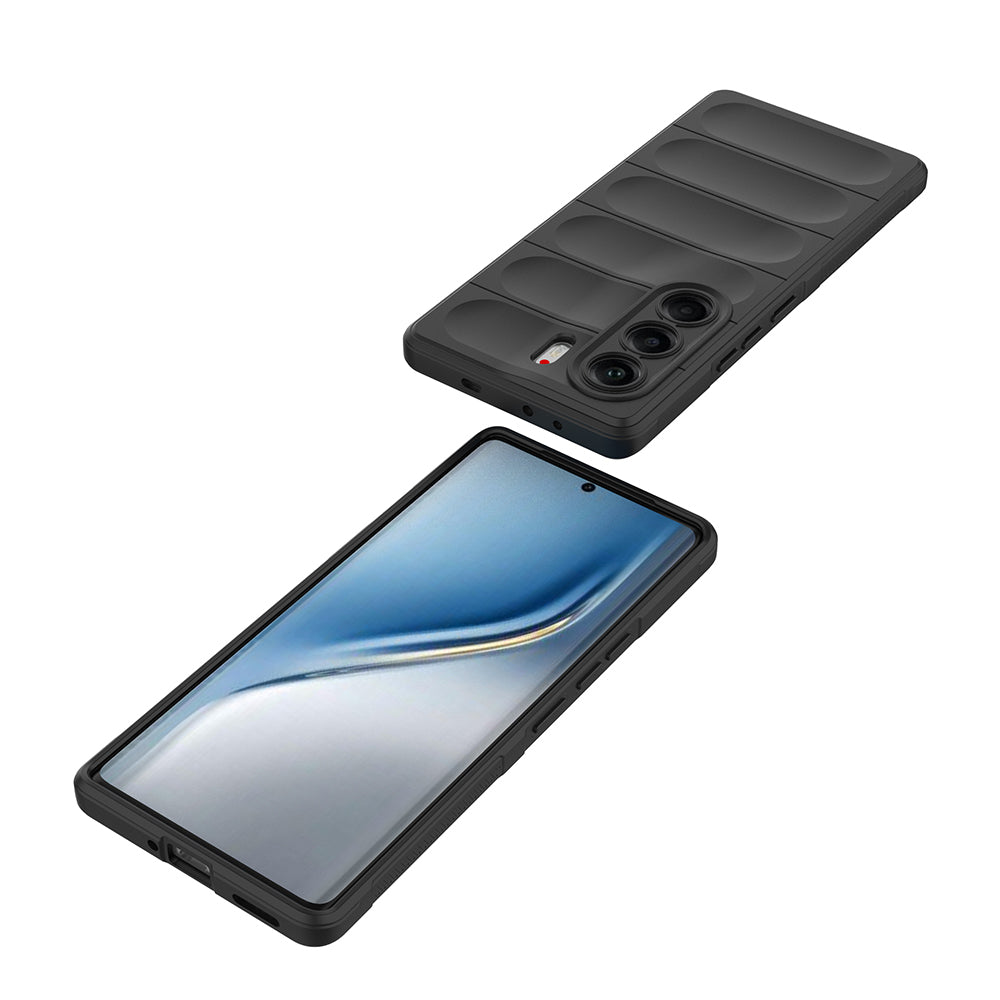 Tecno Camon 40 Pro Case Flexible TPU Hollow Back Surface Design Zore Ethnic Silicone Cover Black