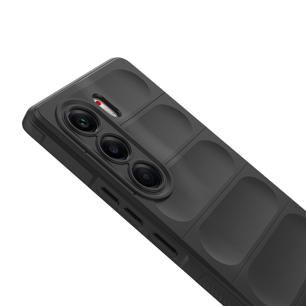 Tecno Camon 40 Pro Case Flexible TPU Hollow Back Surface Design Zore Ethnic Silicone Cover Black