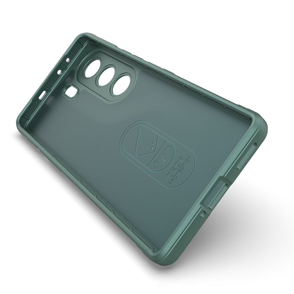 Tecno Camon 40 Pro Case Flexible TPU Hollow Back Surface Design Zore Ethnic Silicone Cover Dark Green