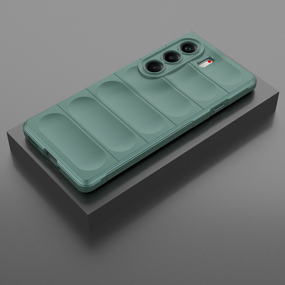 Tecno Camon 40 Pro Case Flexible TPU Hollow Back Surface Design Zore Ethnic Silicone Cover Dark Green