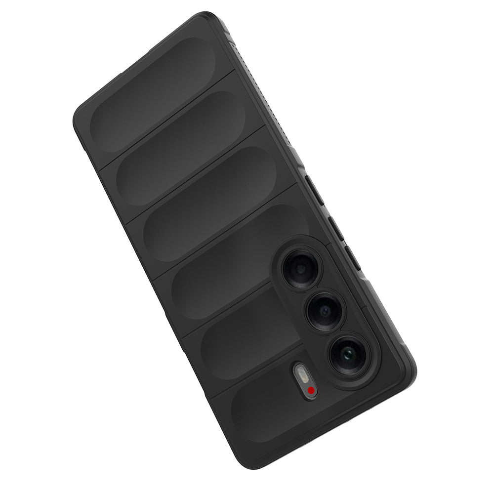 Tecno Camon 40 Pro Case Flexible TPU Hollow Back Surface Design Zore Ethnic Silicone Cover Black