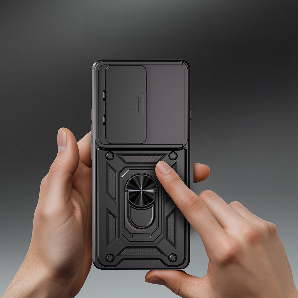 Tecno Camon 40 Pro Case Magnetic Stand Camera Protection Zore Sliding Vega Cover Blue