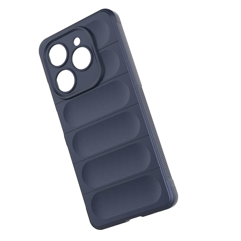 Tecno Spark 20 Pro 4G Case Flexible TPU Hollow Back Surface Design Zore Ethnic Silicone Cover Navy Blue