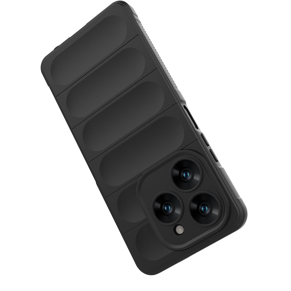 Tecno Spark 20 Pro 4G Case Flexible TPU Hollow Back Surface Design Zore Ethnic Silicone Cover Navy Blue
