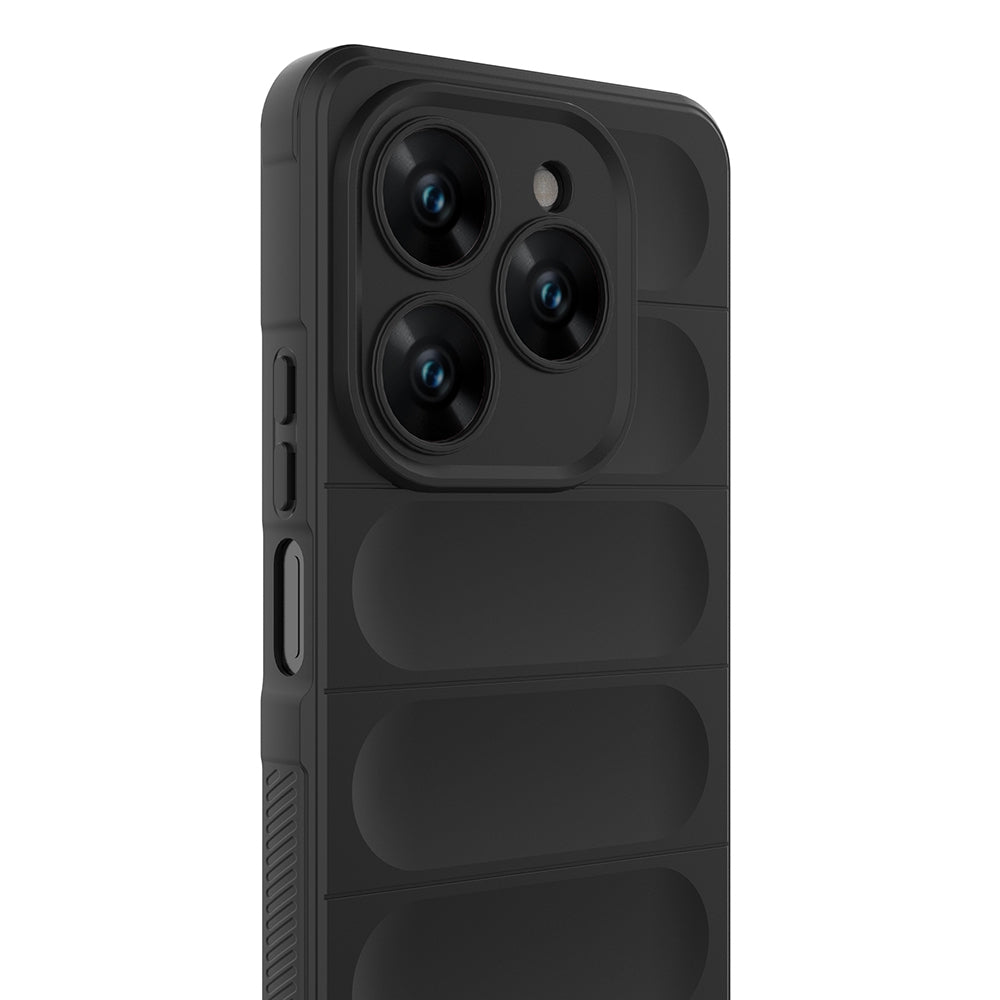 Tecno Spark 20 Pro 4G Case Flexible TPU Hollow Back Surface Design Zore Ethnic Silicone Cover Navy Blue