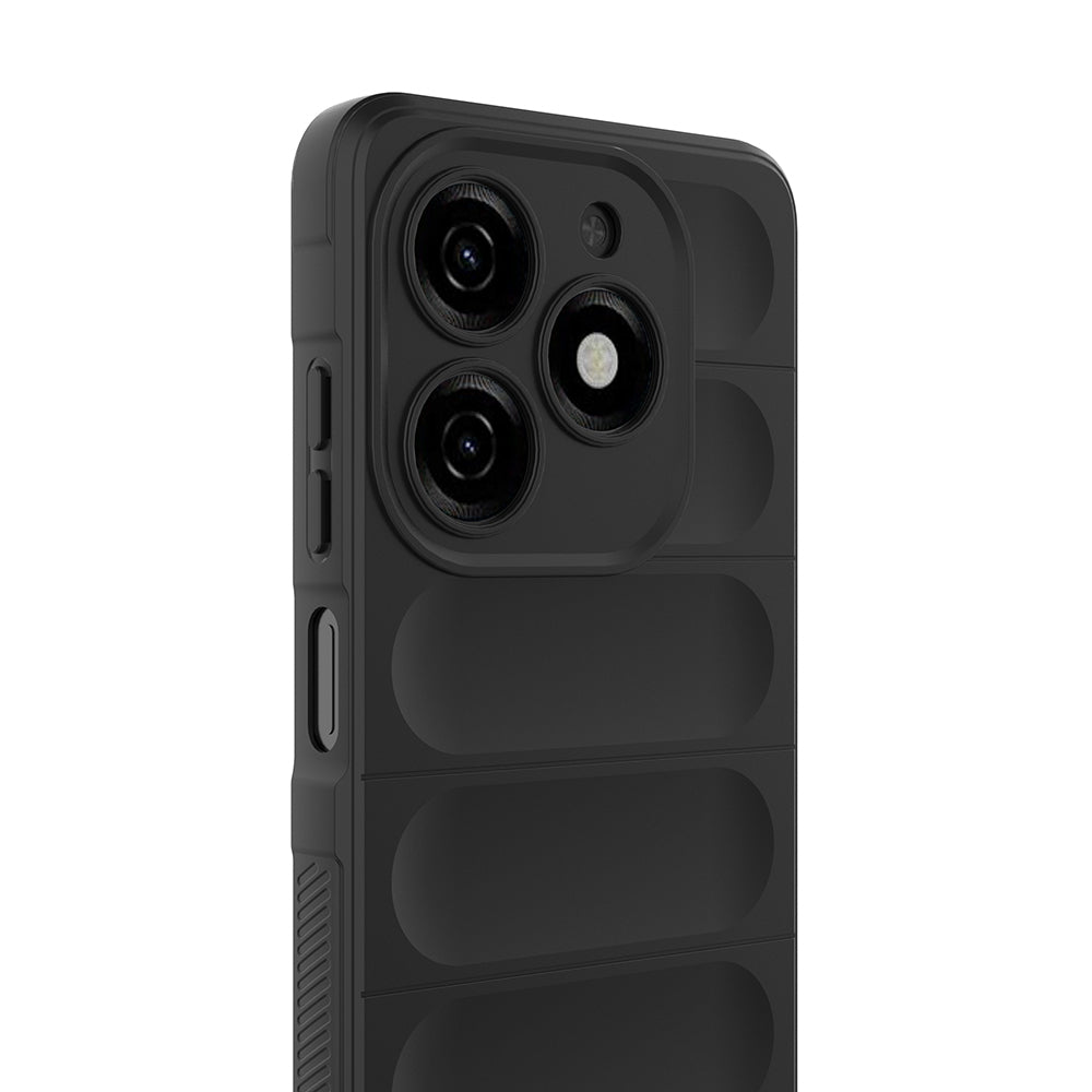 Tecno Spark 20C Case Flexible TPU Hollow Back Surface Design Zore Ethnic Silicone Cover Navy Blue