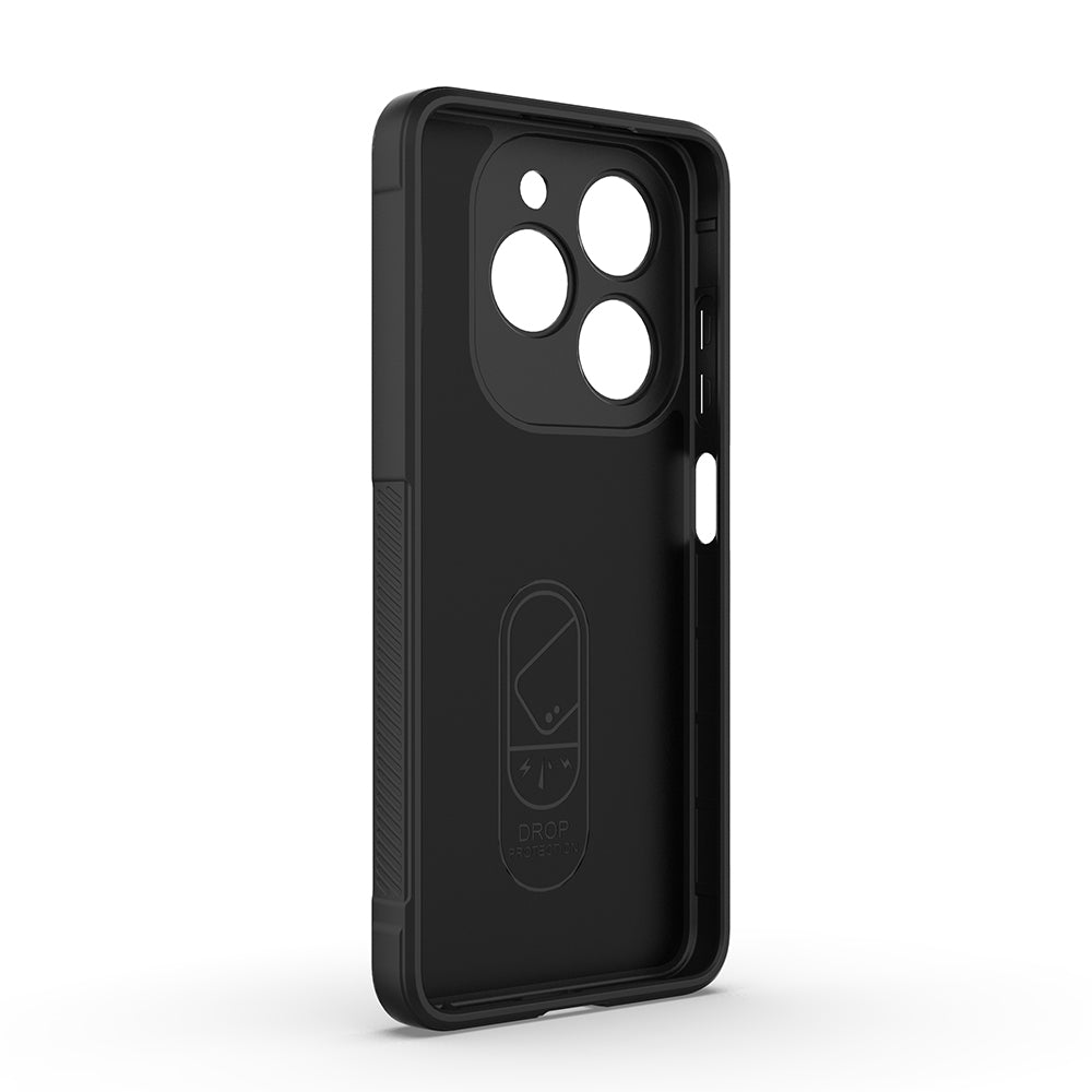 Tecno Spark 20C Case Flexible TPU Hollow Back Surface Design Zore Ethnic Silicone Cover Dark Green