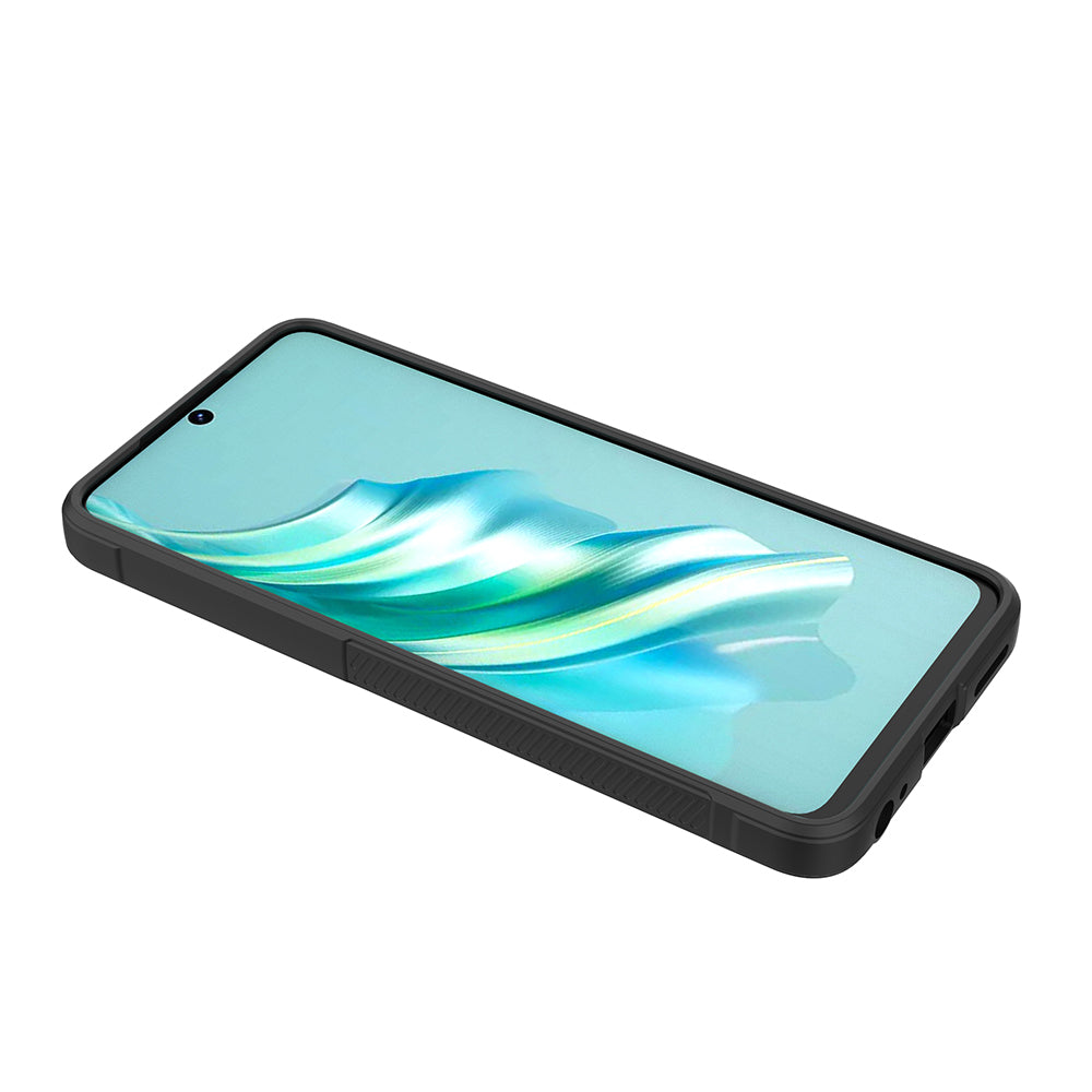 Tecno Spark 20C Case Flexible TPU Hollow Back Surface Design Zore Ethnic Silicone Cover Navy Blue