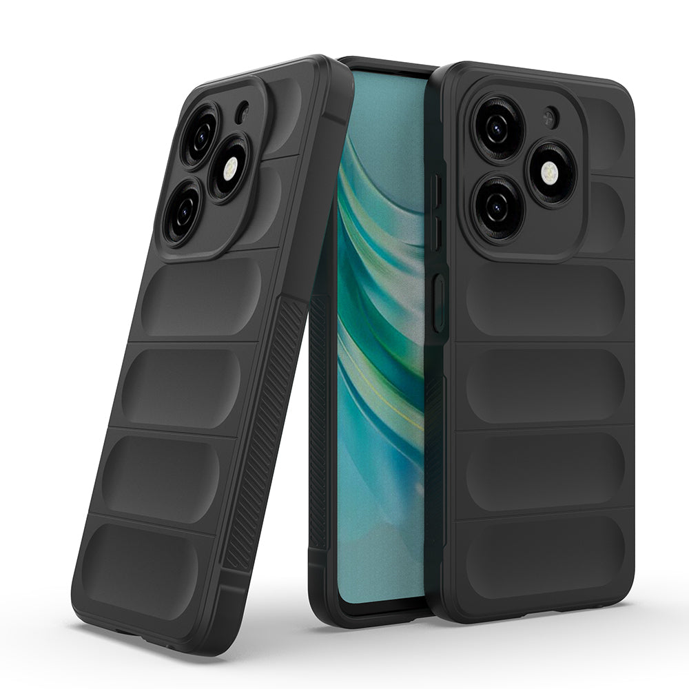 Tecno Spark 20C Case Flexible TPU Hollow Back Surface Design Zore Ethnic Silicone Cover Navy Blue