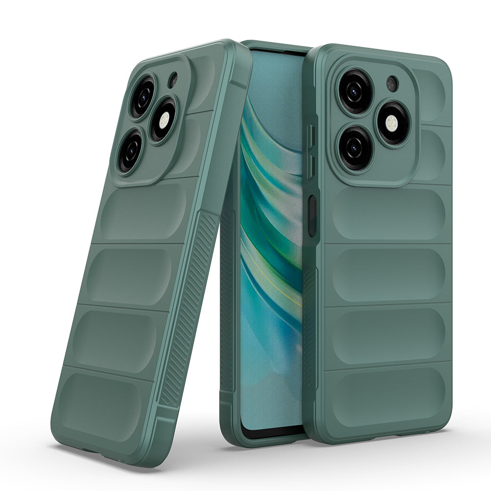 Tecno Spark 20C Case Flexible TPU Hollow Back Surface Design Zore Ethnic Silicone Cover Navy Blue