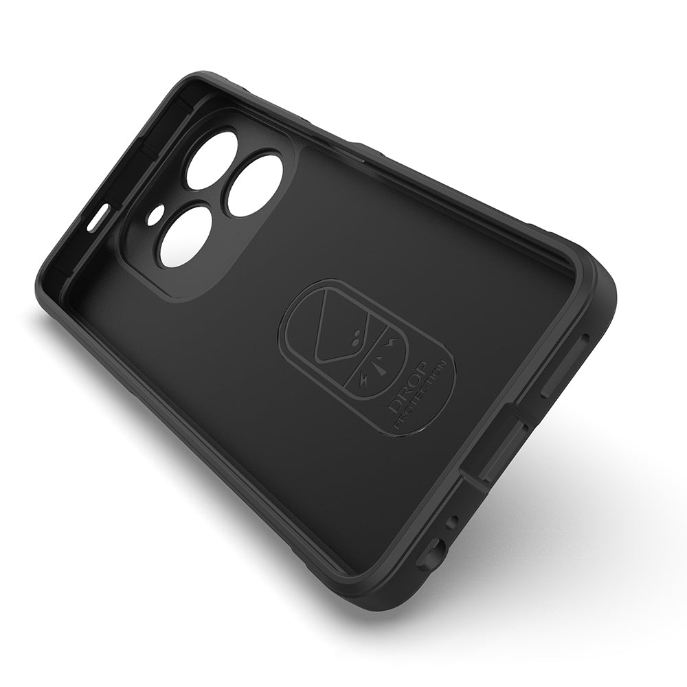 Tecno Spark 20C Case Flexible TPU Hollow Back Surface Design Zore Ethnic Silicone Cover Black