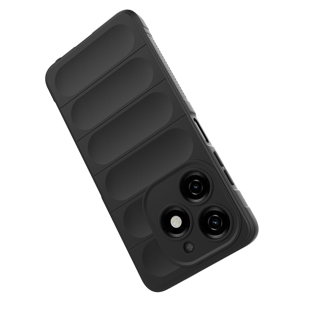 Tecno Spark 20C Case Flexible TPU Hollow Back Surface Design Zore Ethnic Silicone Cover Navy Blue