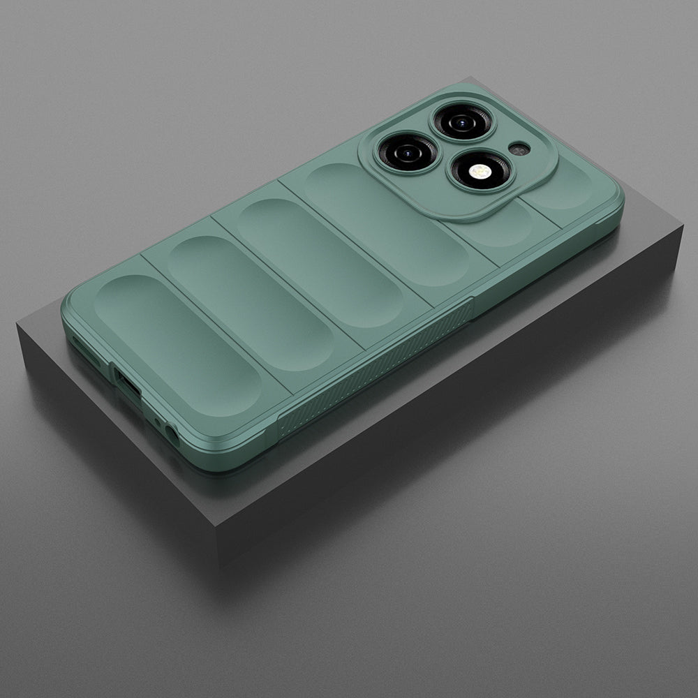 Tecno Spark 20C Case Flexible TPU Hollow Back Surface Design Zore Ethnic Silicone Cover Navy Blue