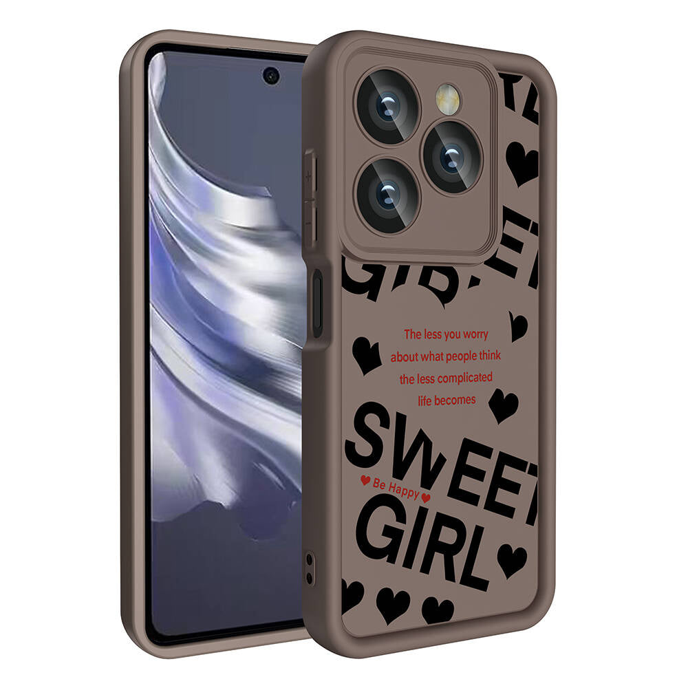 Tecno Spark 20C Case Camera Protection Printed Back Surface Zore Classy Cover Dark Brown
