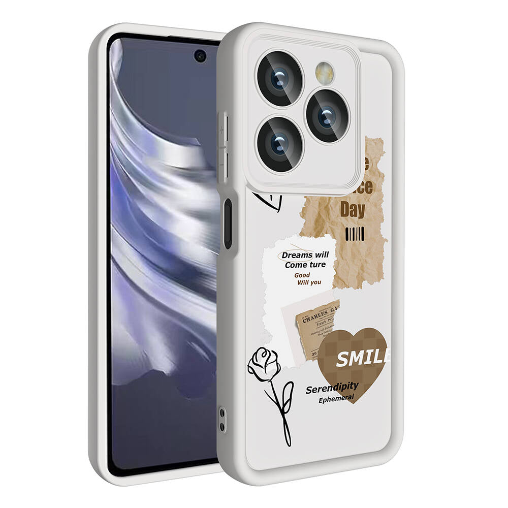Tecno Spark 20C Case Camera Protection Printed Back Surface Zore Classy Cover Black