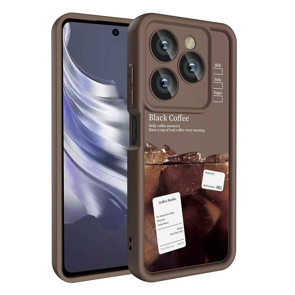 Tecno Spark 20C Case Camera Protection Printed Back Surface Zore Classy Cover Black