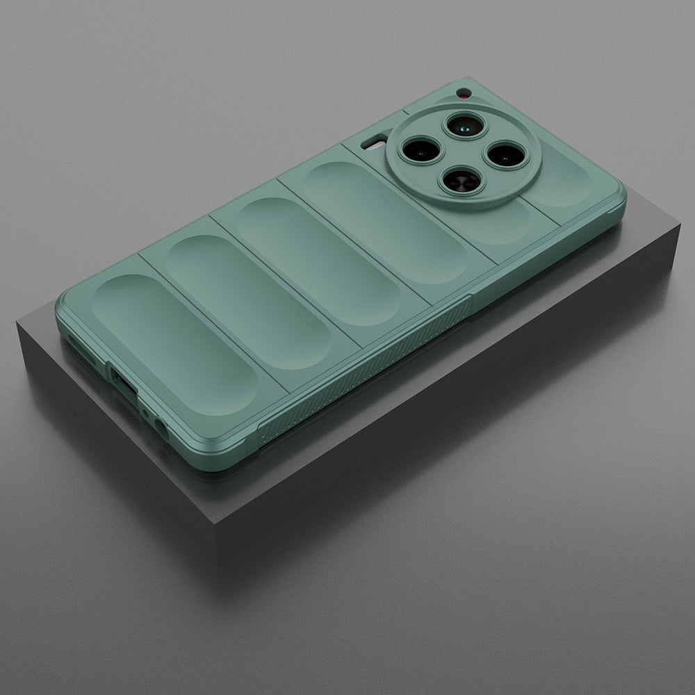 Tecno Spark 30 4G Case Flexible TPU Hollow Back Surface Design Zore Ethnic Silicone Cover Dark Green