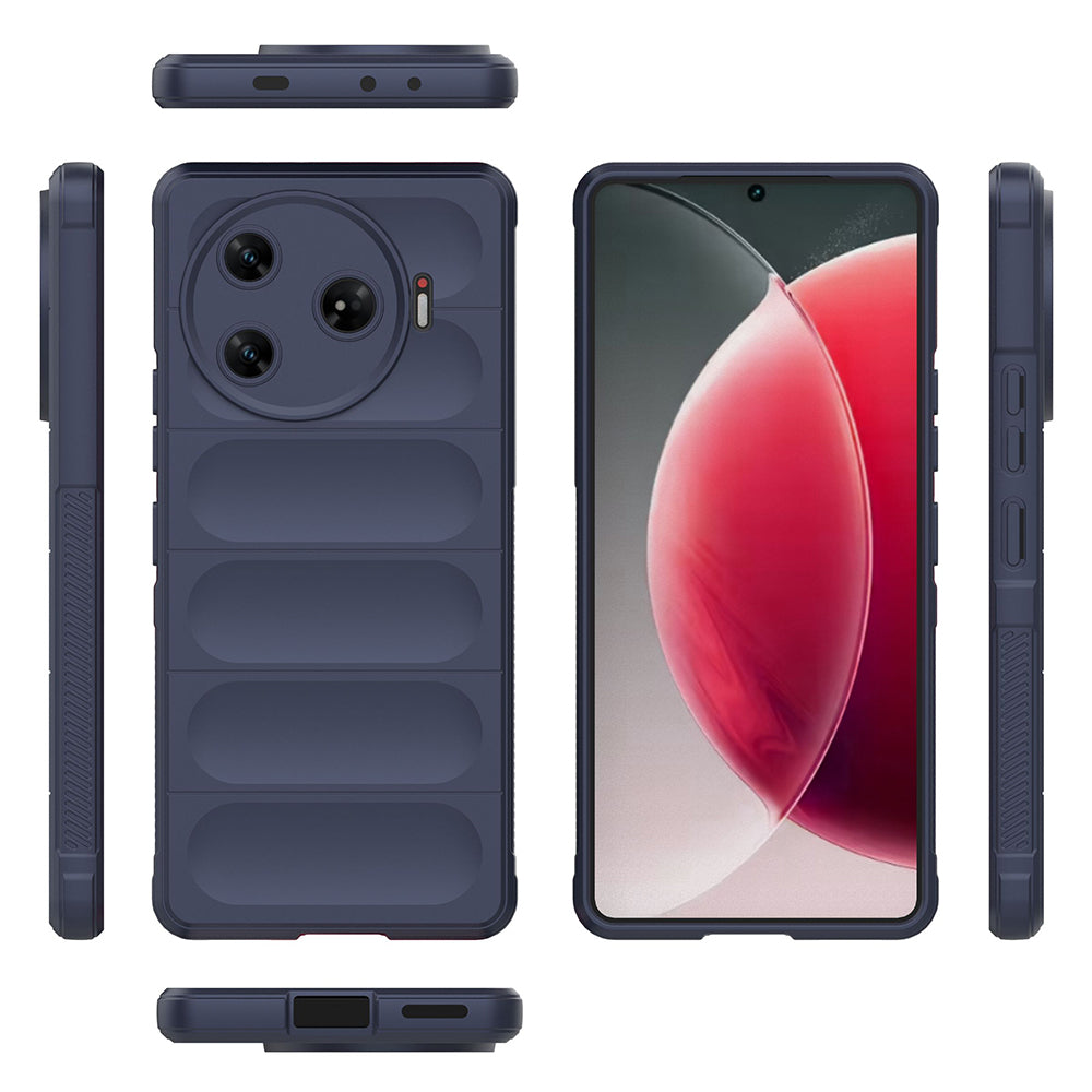 Tecno Spark 30 Pro Case Flexible TPU Hollow Back Surface Design Zore Ethnic Silicone Cover Dark Green