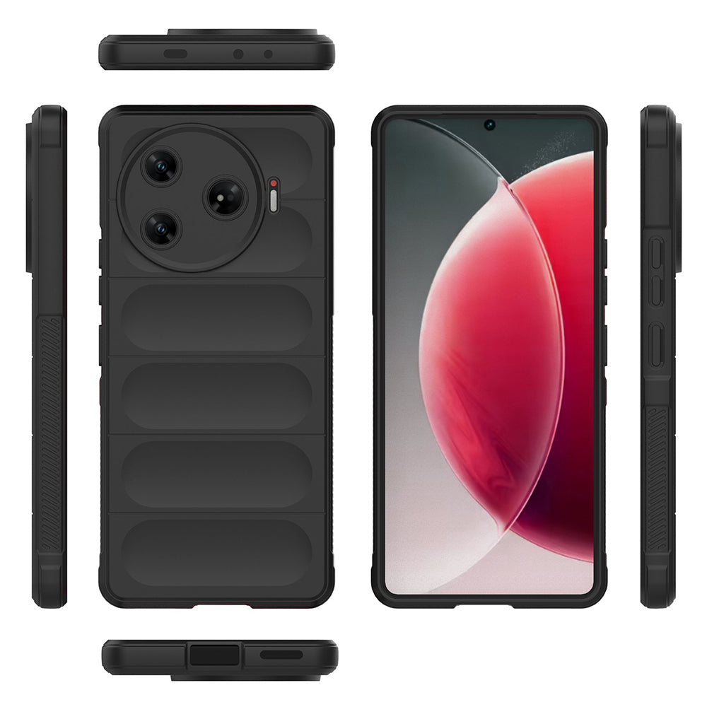 Tecno Spark 30 Pro Case Flexible TPU Hollow Back Surface Design Zore Ethnic Silicone Cover Navy Blue