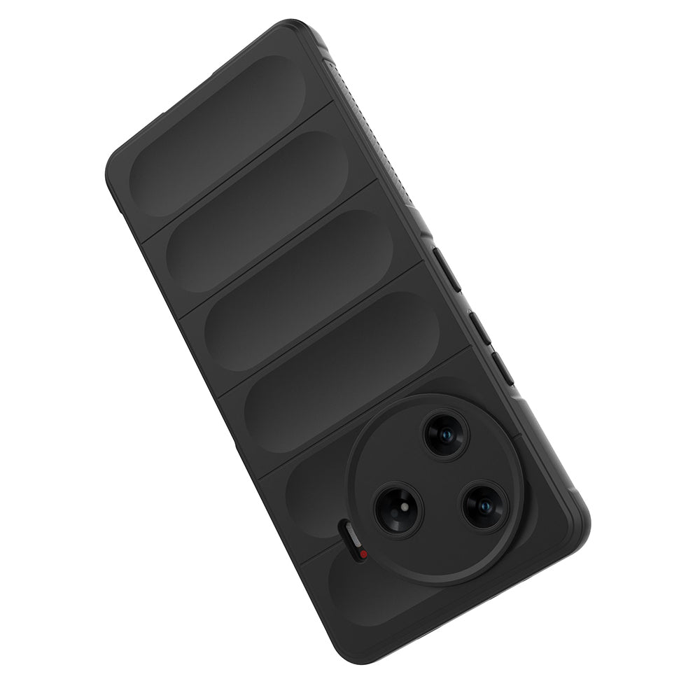 Tecno Spark 30 Pro Case Flexible TPU Hollow Back Surface Design Zore Ethnic Silicone Cover Black