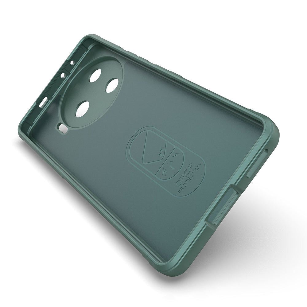 Tecno Spark 30 Pro Case Flexible TPU Hollow Back Surface Design Zore Ethnic Silicone Cover Dark Green