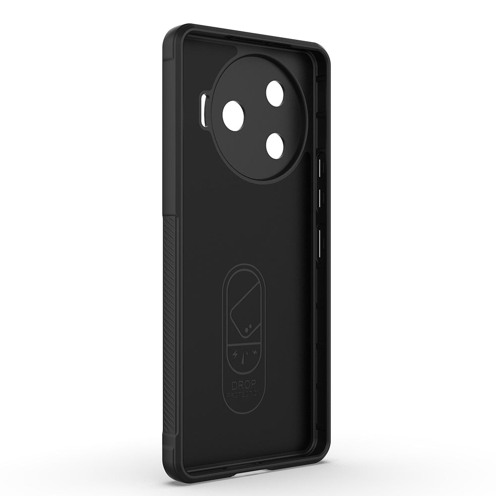 Tecno Spark 30 Pro Case Flexible TPU Hollow Back Surface Design Zore Ethnic Silicone Cover Dark Green