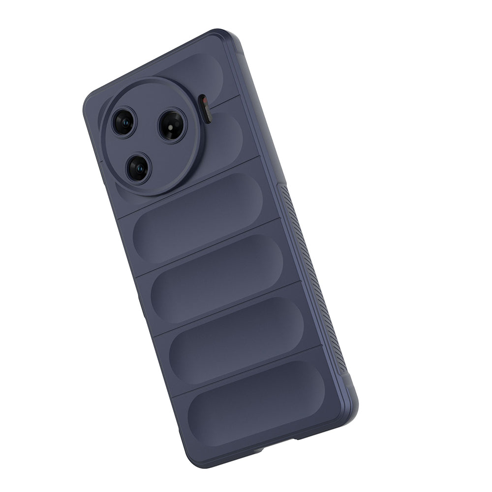 Tecno Spark 30 Pro Case Flexible TPU Hollow Back Surface Design Zore Ethnic Silicone Cover Navy Blue
