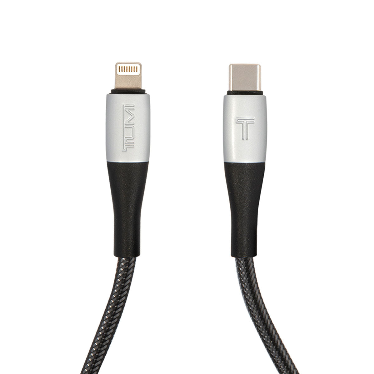TUMI Fast Charging Nylon Braid Design Lightning to Type-C PD Cable 1.5M MFI Licensed Black