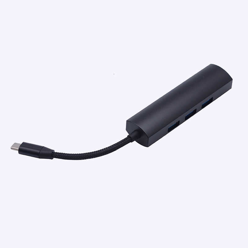 USB Duplicator USB-C to USB 3.0 HUB Adapter Black