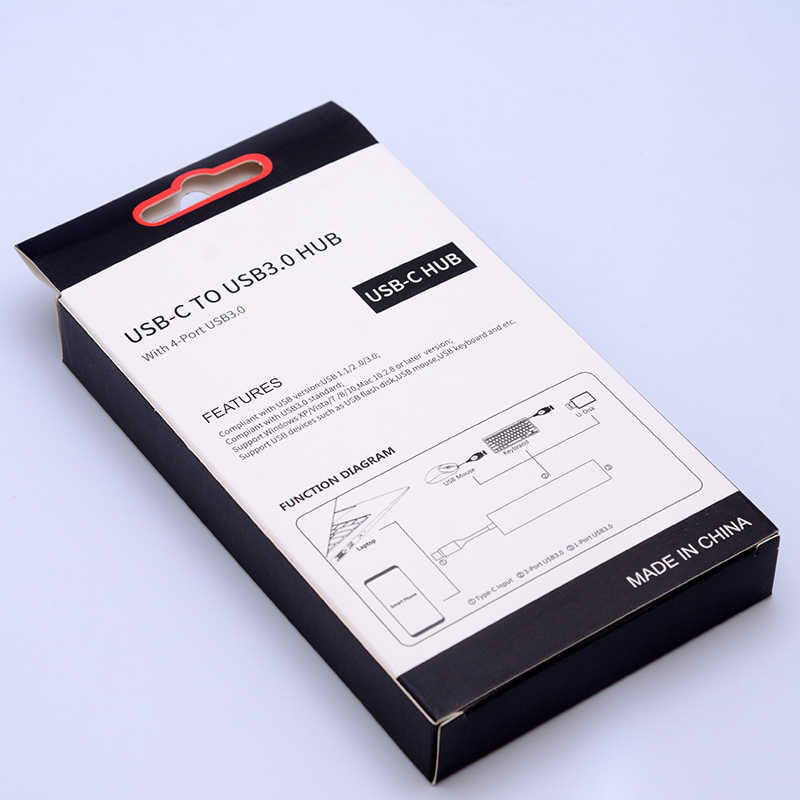 USB Duplicator USB-C to USB 3.0 HUB Adapter Black