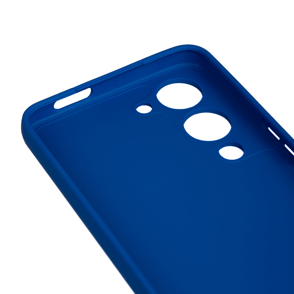 Vivo Y19 Case Zore Piping Silicone Navy Blue