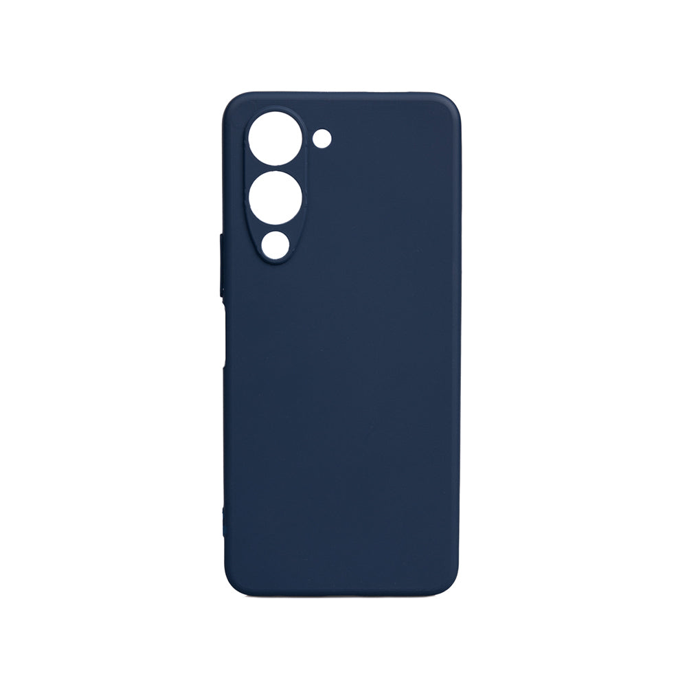Vivo Y19 Case Zore Piping Silicone Navy Blue