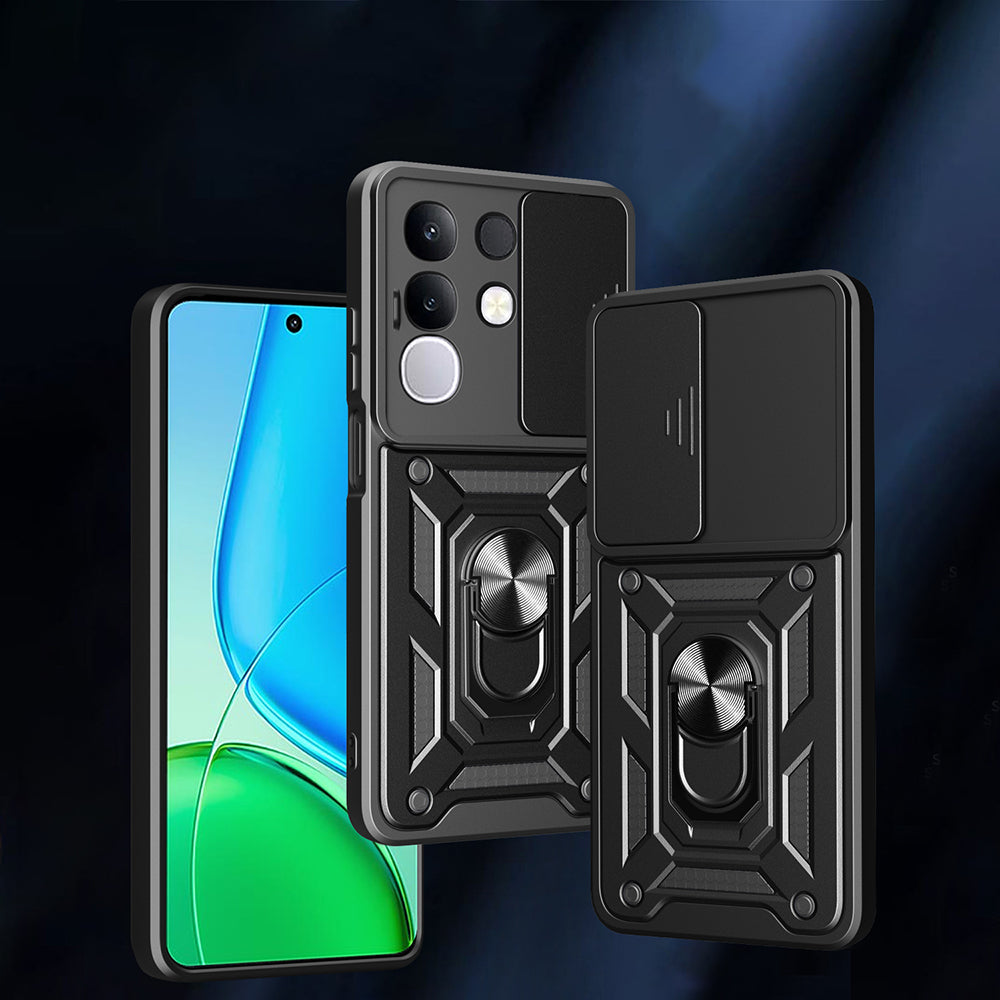 Vivo Y29 4G Case Magnetic Stand Camera Protection Zore Sliding Vega Cover Blue