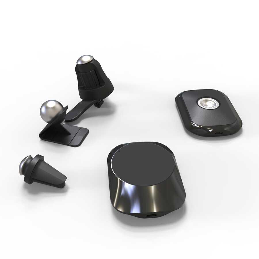 Vokamo WRL-01 Magnetic Wireless Charger Car Phone Holder Black