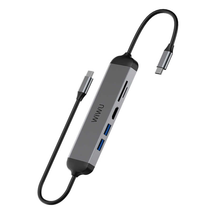 Wiwu A521H Type-C Hub Gray