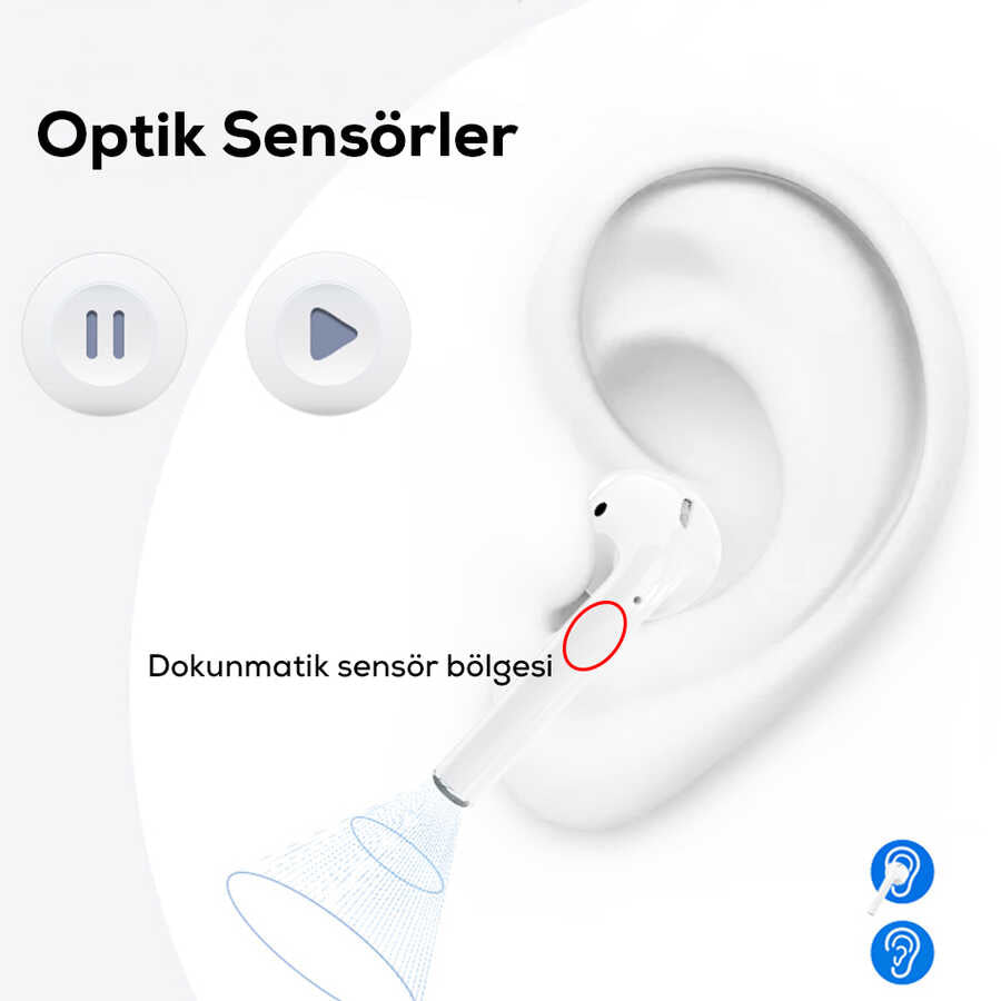 Wiwu Airbuds X Pro Light Sensor Bluetooth Headset White