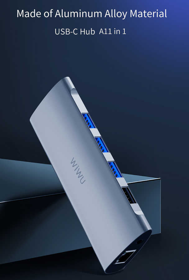 Wiwu Alpha 11 in 1 Type-C Hub Silver