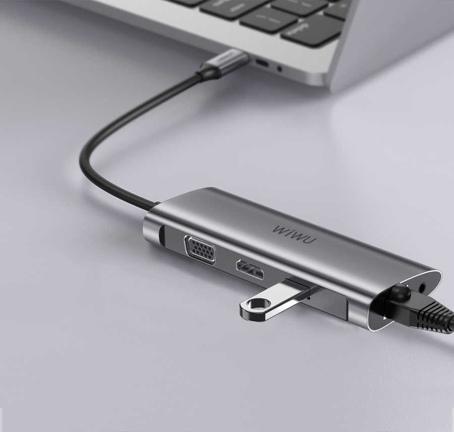 Wiwu Alpha 11312H 11 in 1 Type-C Hub Gray