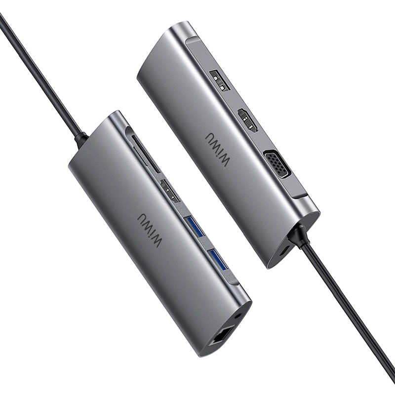 Wiwu Alpha 11312H 11 in 1 Type-C Hub Gray