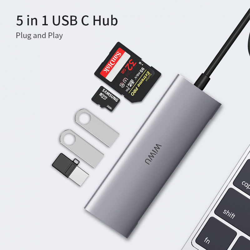 Wiwu Alpha 532ST Type-C Hub Gray