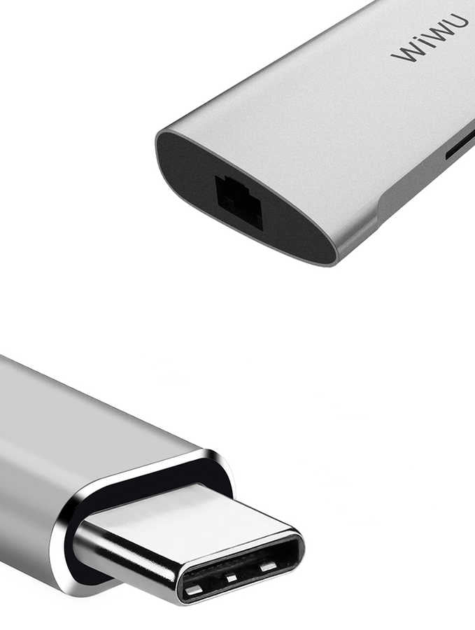 Wiwu Alpha 631STR Type-C Hub Silver