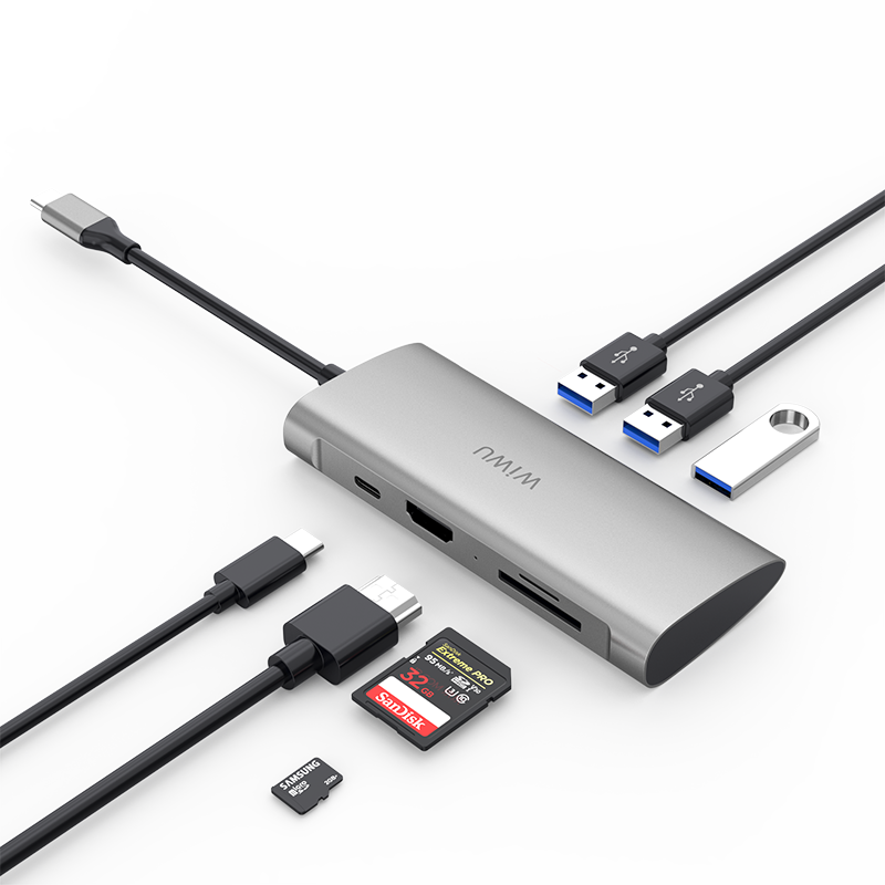 Wiwu Alpha 731HP Type-C Hub Gray